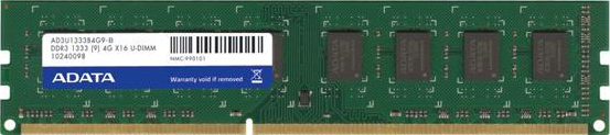 ADATA 4GB PC3-10600 memory module 2 x 2 GB DDR3 240-pin DIMM