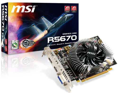 MSI V220-003R graphics card AMD 1 GB GDDR5