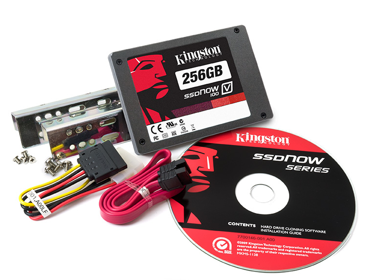 Kingston Technology SSDNow V100 + Desktop Upg. Kit 256 GB 2.5" Serial ATA II