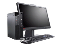 Lenovo ThinkCentre M90p + ThinkVision L2461x Intel® Core™ i5 i5-650 4 GB DDR3-SDRAM 500 GB Intel HD Windows 7 Professional SFF PC Black