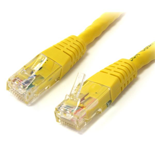 StarTech.com 15 ft Cat 6 Yellow Molded Gigabit Crossover RJ45 UTP Cat6 Patch Cable
