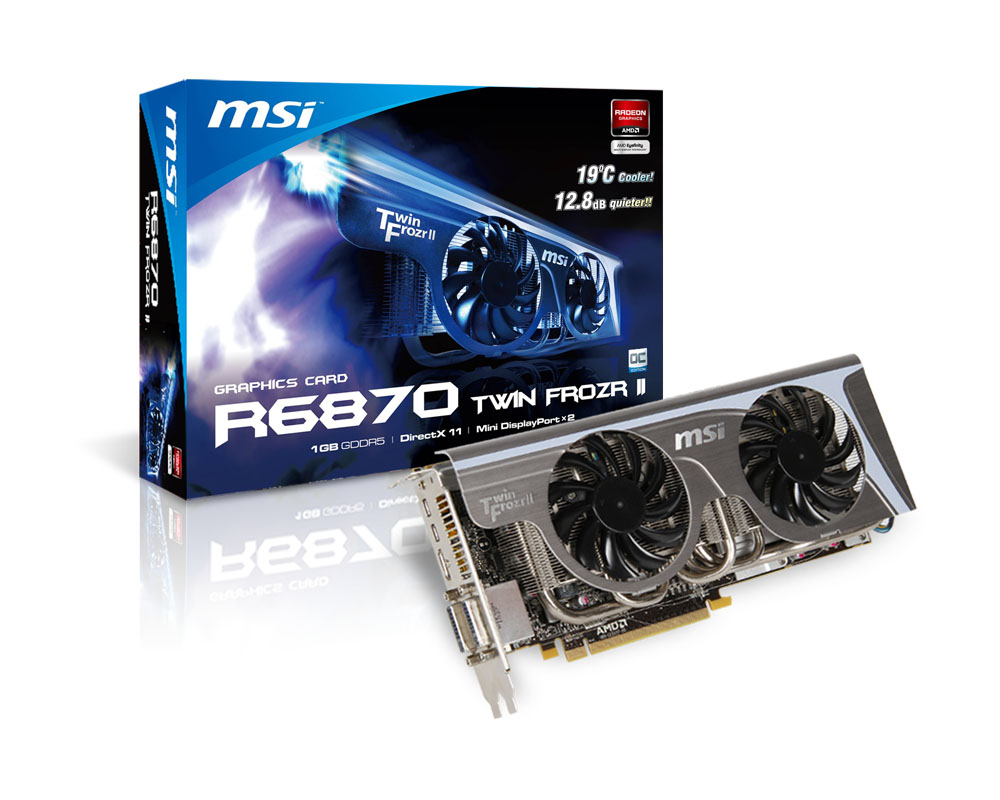 MSI R6870 TWIN FROZR II/OC graphics card AMD 1 GB GDDR5
