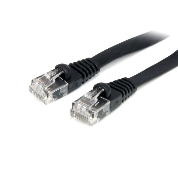 StarTech.com 3 ft Black Flat Molded RJ45 UTP Cat 5e Patch Cable - 3ft Patch Cord