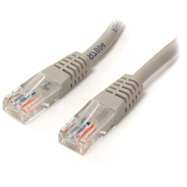 StarTech.com 3 ft Cat5e Gray Molded RJ45 UTP Cat 5e Patch Cable - 3ft Patch Cord - 10 Pack