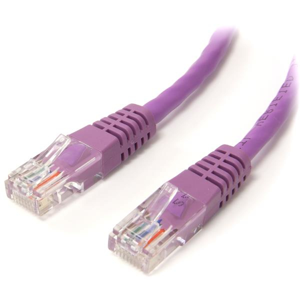 StarTech.com 3 ft Cat5e Purple Molded RJ45 UTP Cat 5e Patch Cable - 3ft Patch Cord