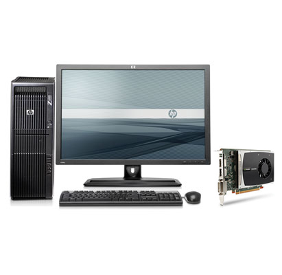 HP Z600 + NVIDIA Quadro 2000 + LP2475w Intel® Xeon® 5000 Sequence E5630 6 GB DDR3-SDRAM Windows 7 Professional Minitower Workstation