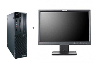Lenovo ThinkCentre M90 + ThinkVision L1951p Intel® Core™ i3 i3-530 2 GB DDR3-SDRAM 320 GB Windows 7 Professional SFF PC Black