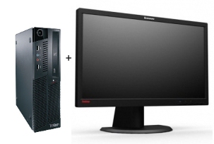 Lenovo ThinkCentre M90 + ThinkVision L2230x Intel® Core™ i3 i3-530 2 GB DDR3-SDRAM 320 GB Windows 7 Professional SFF PC Black