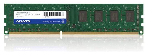 ADATA 2GB DDR3 U-DIMM memory module 1 x 2 GB 240-pin DIMM