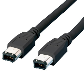 Equip FireWire IEEE-1394 Cable 4/4-pin, 3,0 m - black 3 m Svart
