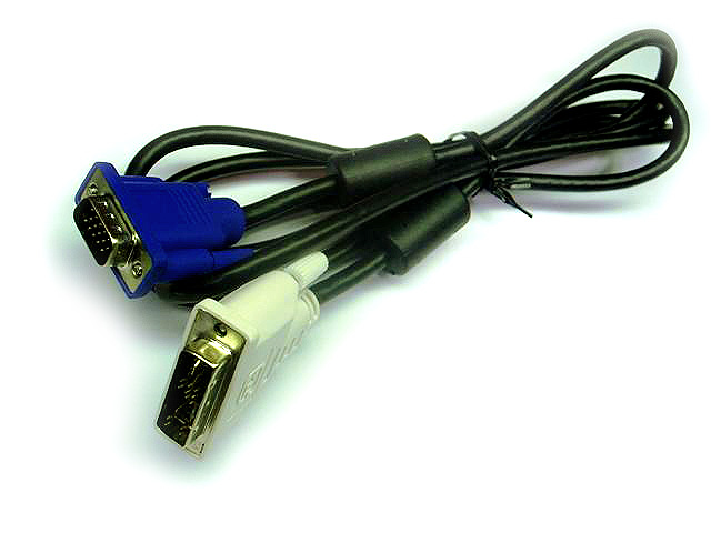 HP 410940-001 video cable adapter VGA (D-Sub) DVI Black