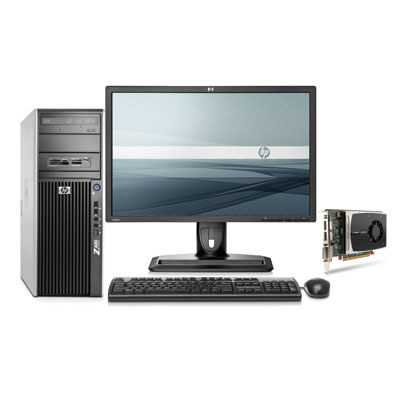 HP Z400 + NVIDIA Quadro 2000 + ZR24w Intel® Xeon® 3000 Sequence W3550 6 GB DDR3-SDRAM Windows 7 Professional Minitower Workstation