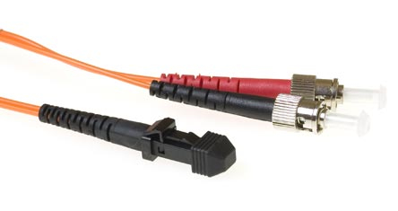 ACT 2 meter LSZH Multimode 62.5/125 OM1 fiber patch cable duplex with MTRJ and ST connectors
