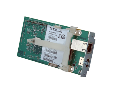 Lexmark C925 skrivarservrar Intern Ethernet LAN Grön, Silver