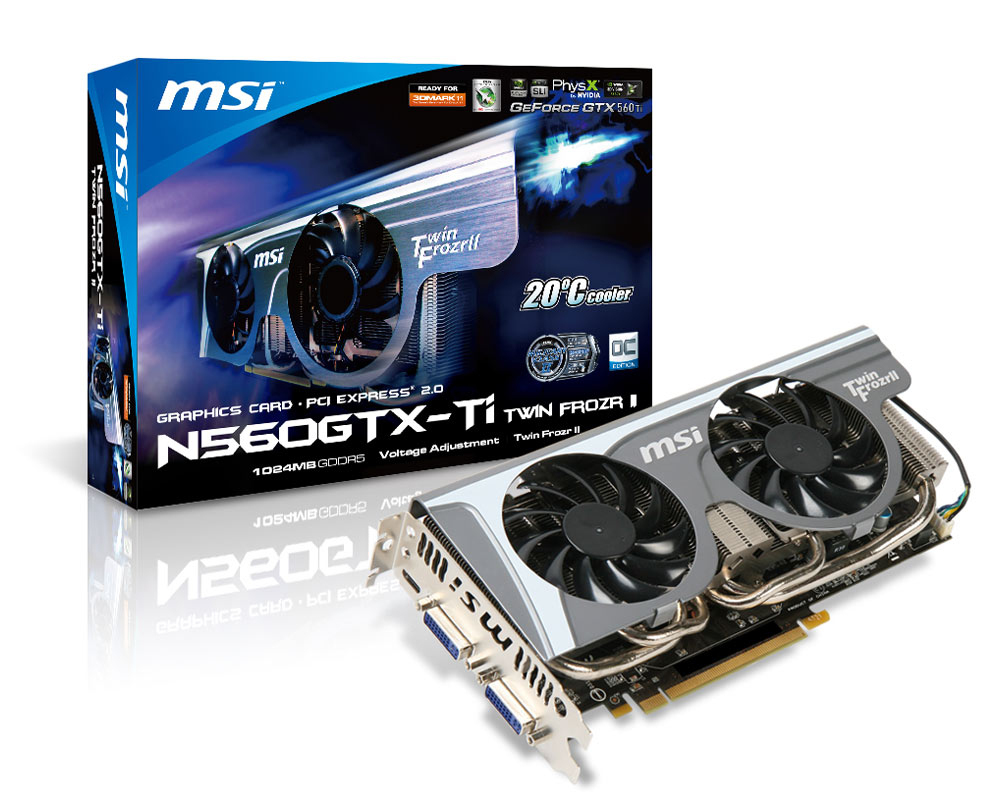 MSI V238-059R graphics card NVIDIA GeForce GTX 560 Ti 1 GB GDDR5
