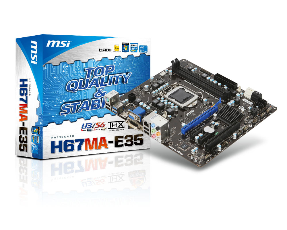 MSI H67MA-E35 motherboard LGA 1155 (Socket H2) micro ATX