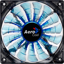 Aerocool Shark Fan Blue Edition 14cm Computer case Black, Blue, Transparent image 1