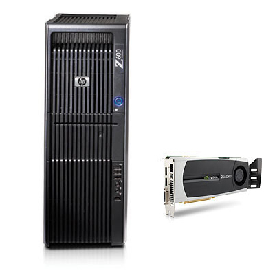 HP Z600 + NVIDIA Quadro 6000 Intel® Xeon® 5000 Sequence E5630 6 GB DDR3-SDRAM Windows 7 Professional Minitower Workstation