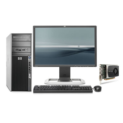 HP Z400 + NVIDIA Quadro 2000 + LP2475w Intel® Xeon® 3000 Sequence W3550 6 GB DDR3-SDRAM Windows 7 Professional Minitower Workstation