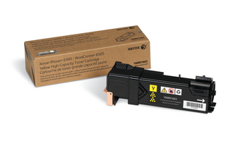 Xerox yellow toner cartridge, phaser 6500, wor