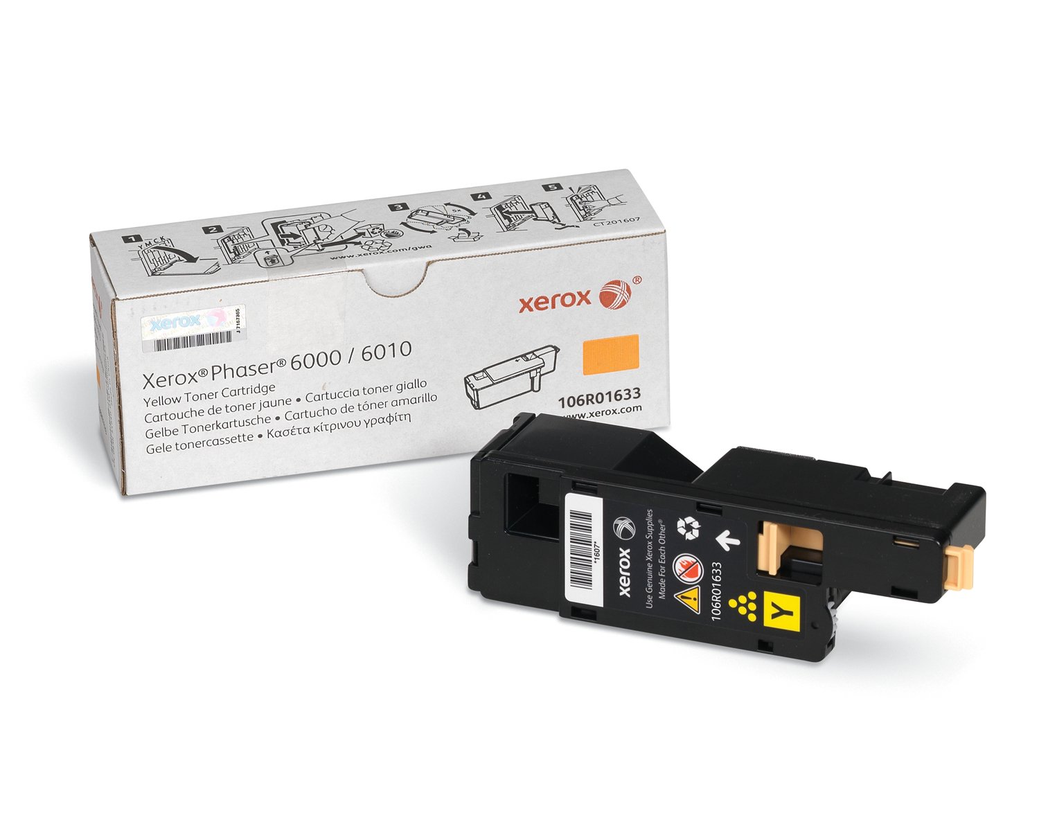 Xerox yellow toner cartridge, phaser 6000/6010