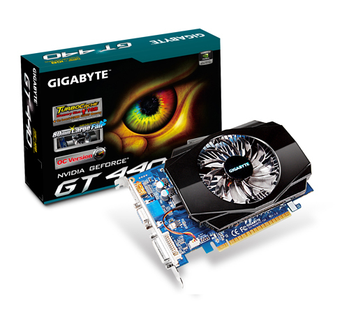 GIGABYTE GV-N440TC-1GI graphics card NVIDIA GeForce GT 440 1 GB GDDR5 image 1