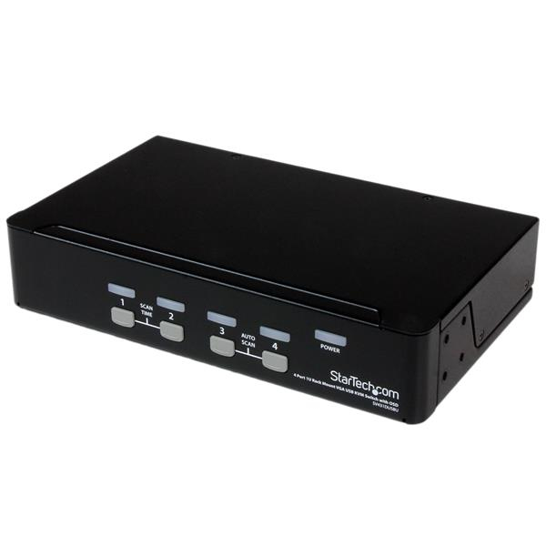StarTech.com 4-Port USB KVM Swith with OSD - TAA Compliant - 1U Rack Mountable VGA KVM Switch (SV431DUSBU) - KVM switch - 4 x KVM port(s) - 1 local user - desktop - for P/N: IM12D1500P, RACKCOND17HD, RKCONS1701, SVA12M2NEUA, SVA12M5NA, SVUSBVGA10, SVUSBVGA6