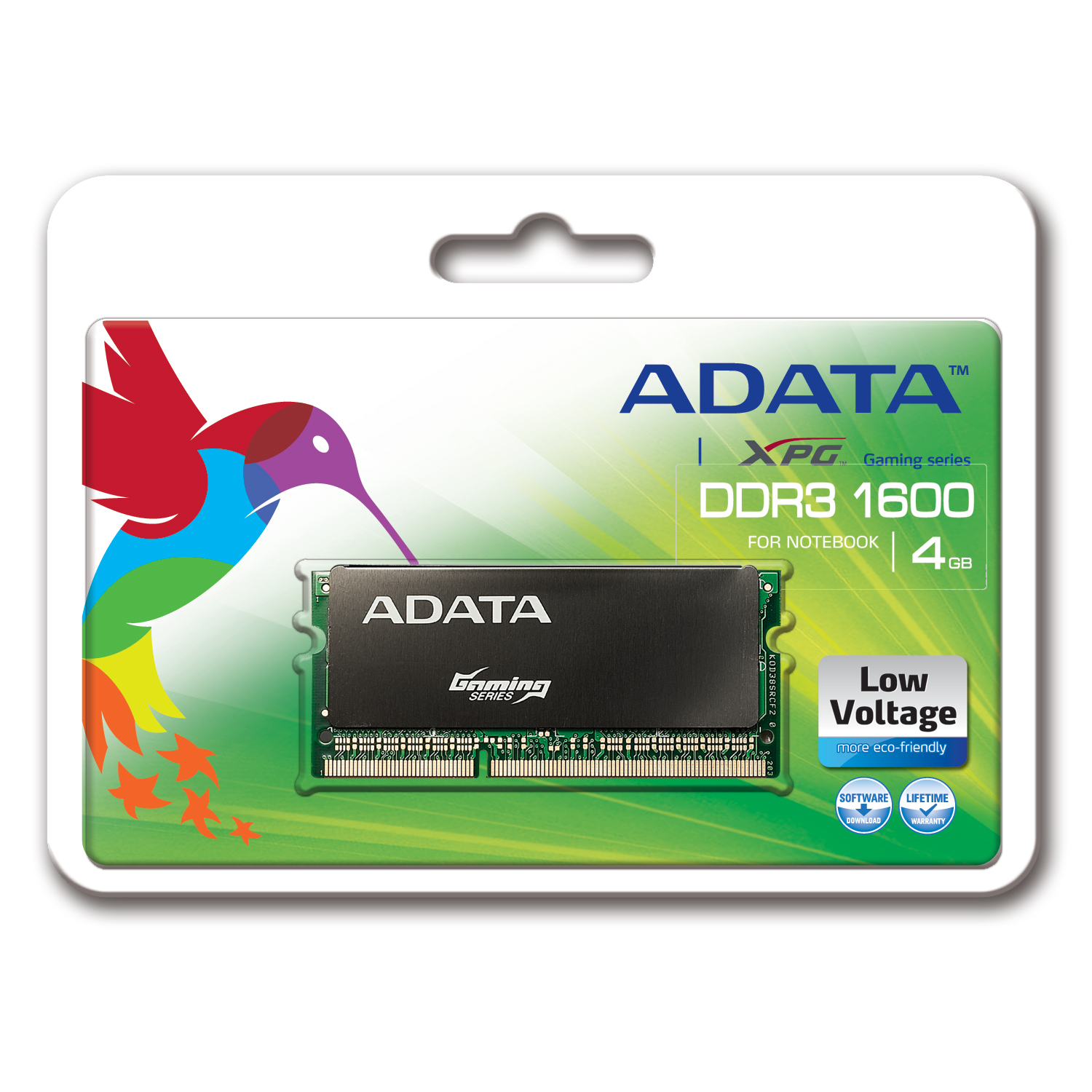 ADATA XPG Gaming Series, SO-Dimm, DDR3L, 1600 MHz, CL9, 4GB memory module 1 x 4 GB DDR3 204-pin SO-DIMM