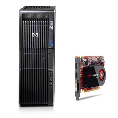 HP Z600 + ATI FirePro V4800 Intel® Xeon® 5000 Sequence E5630 6 GB DDR3-SDRAM Windows 7 Professional Minitower Workstation