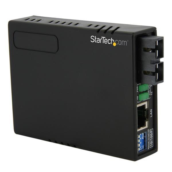 StarTech.com 10/100 Multi Mode Fiber to Ethernet Media Converter SC 2km with PoE