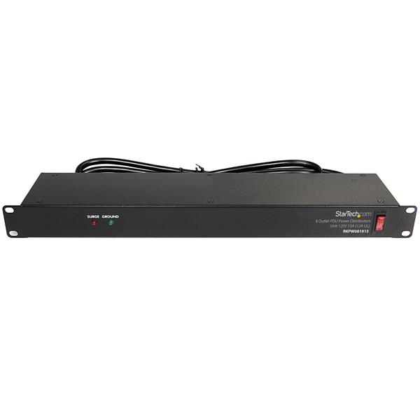 StarTech.com 8-Outlet 1U Rack PDU NEMA 5-15 15A RKPW081915