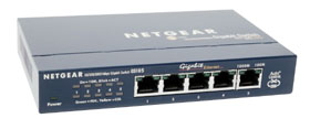 NETGEAR 5-Poorts Gigabit switch & 2xGigabit PCI Network Card (10/100/1000 Ethernet) Unmanaged