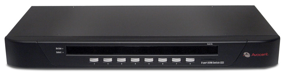 Vertiv Avocent SwitchView 1000 8-port KVM switch Rack mounting Black