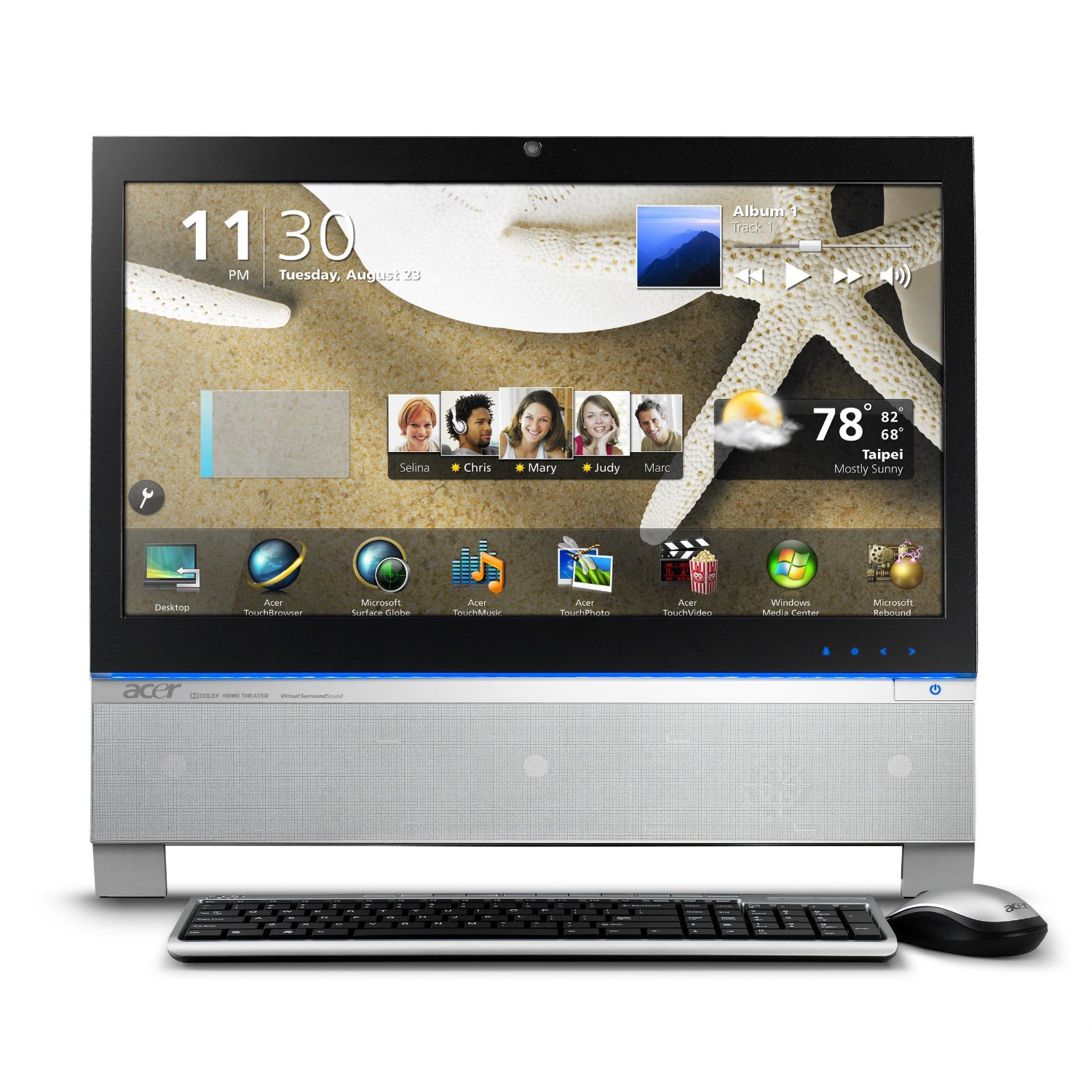 Acer AZ3731 54.6 cm (21.5") 1920 x 1080 pixels Touchscreen 4 GB DDR3-SDRAM 640 GB Windows 7 Home Premium Black, Silver