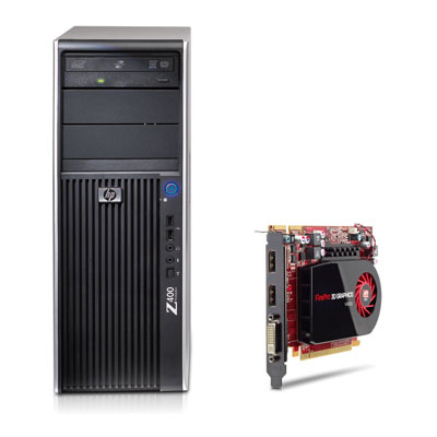 HP Z400 + ATI FirePro V4800 Intel® Xeon® 3000 Sequence W3550 3 GB DDR3-SDRAM Windows 7 Professional Minitower Workstation
