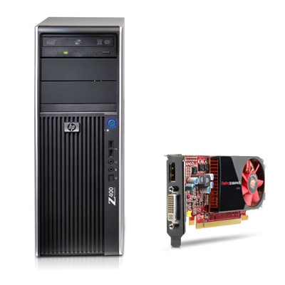 HP Z400 + ATI FirePro V3800 Intel® Xeon® 3000 Sequence W3550 3 GB DDR3-SDRAM Windows 7 Professional Minitower Workstation