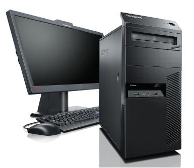 Lenovo ThinkCentre M81 + ThinkVision L1951p Intel® Core™ i3 i3-2100 2 GB 320 GB Intel® HD Graphics 2000 Windows 7 Professional Tower PC Black
