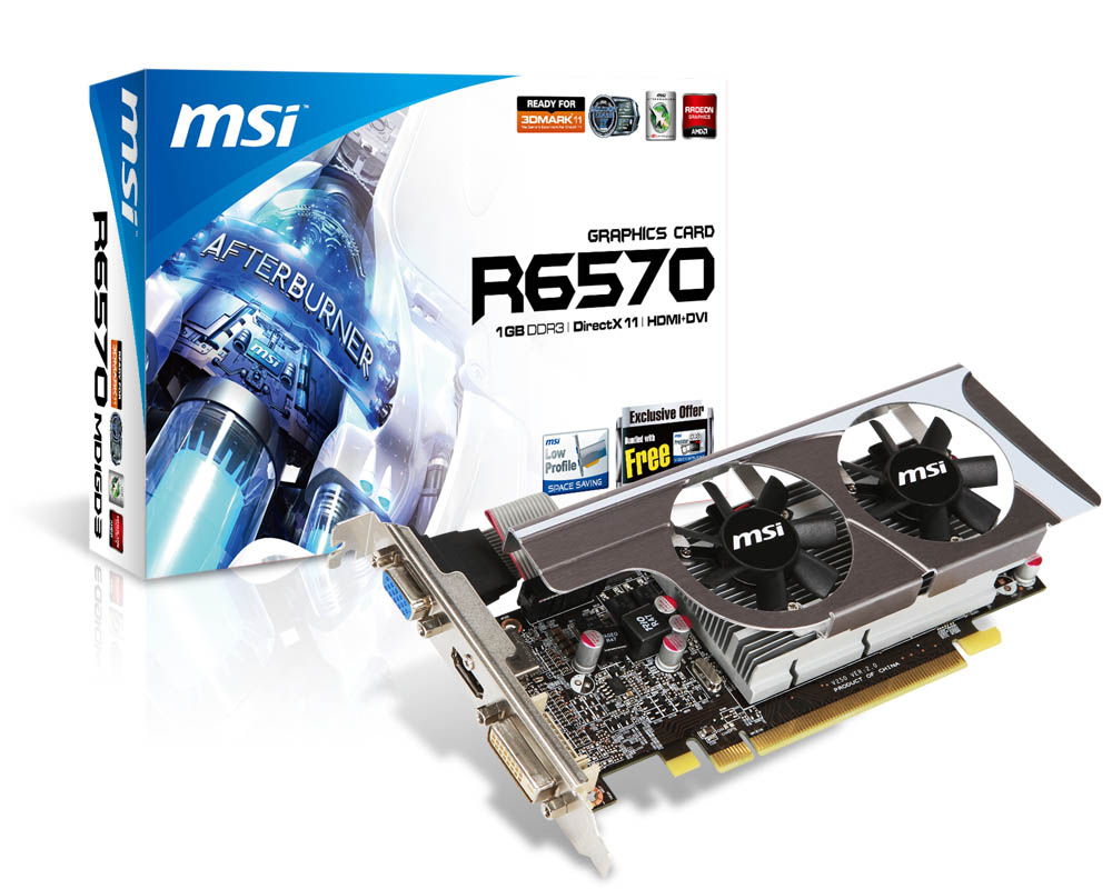 MSI V250-004R graphics card AMD Radeon HD6570 1 GB GDDR3
