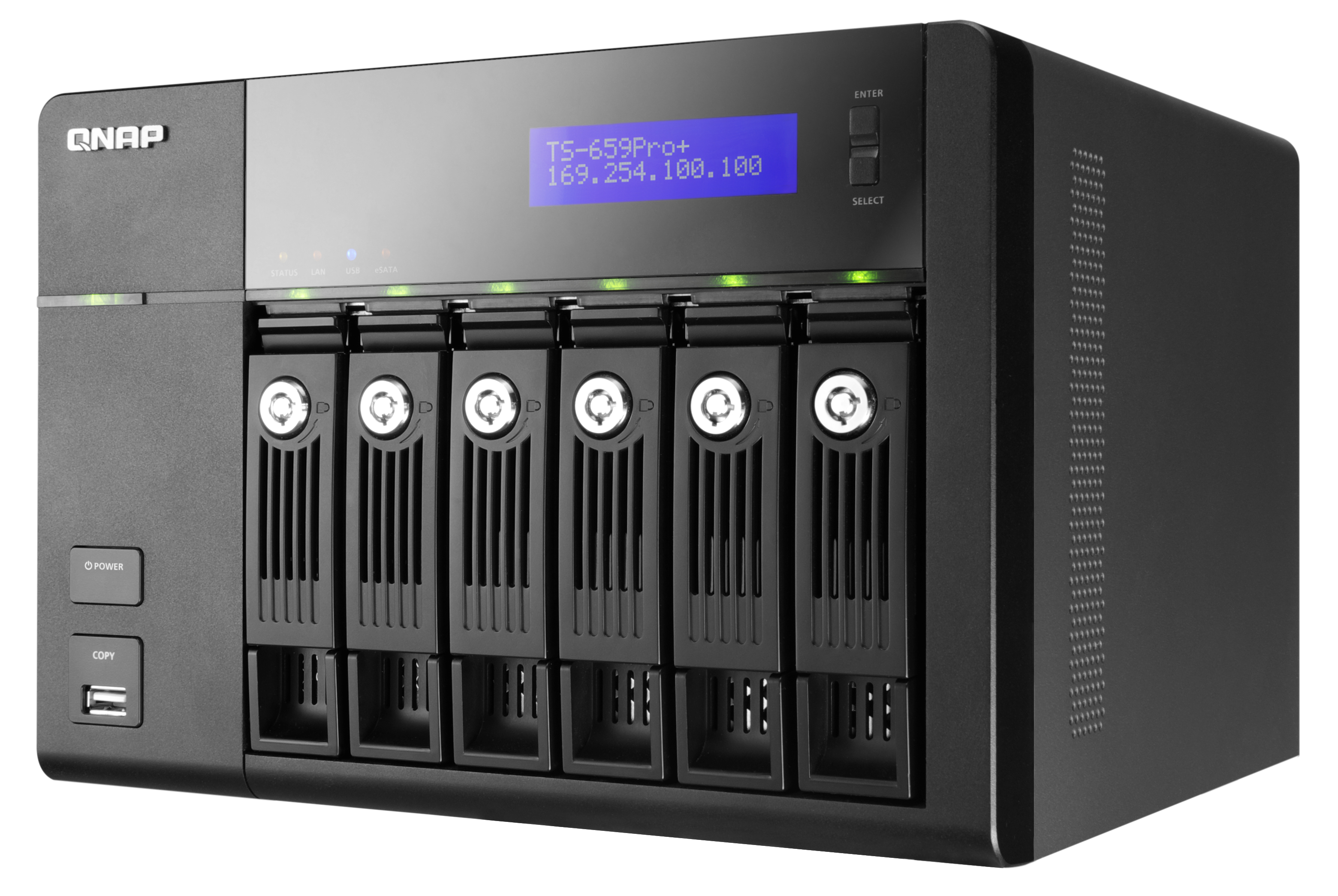 QNAP TS-659 Pro+ Tower Intel Atom® D525 1 GB 12.288 TB Linux