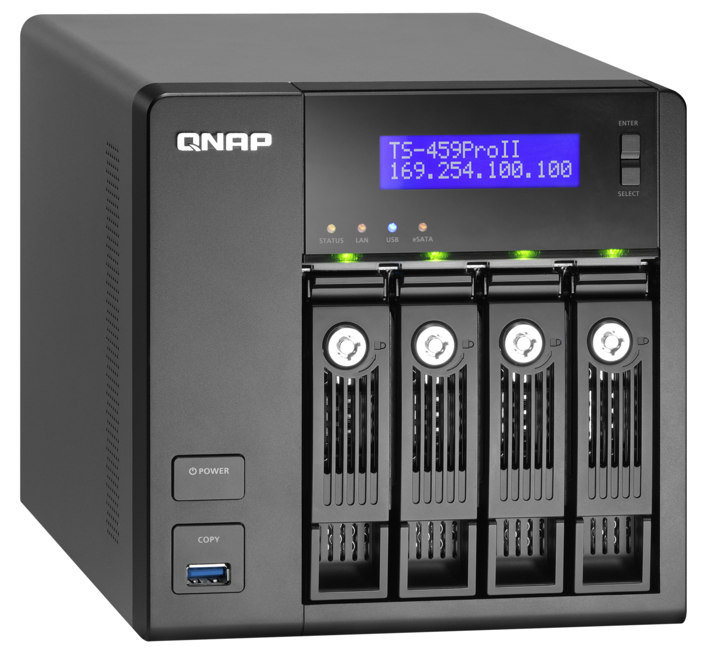 QNAP TS-459-PRO II Turbo NAS Intel Atom® 1 GB 0 TB Black