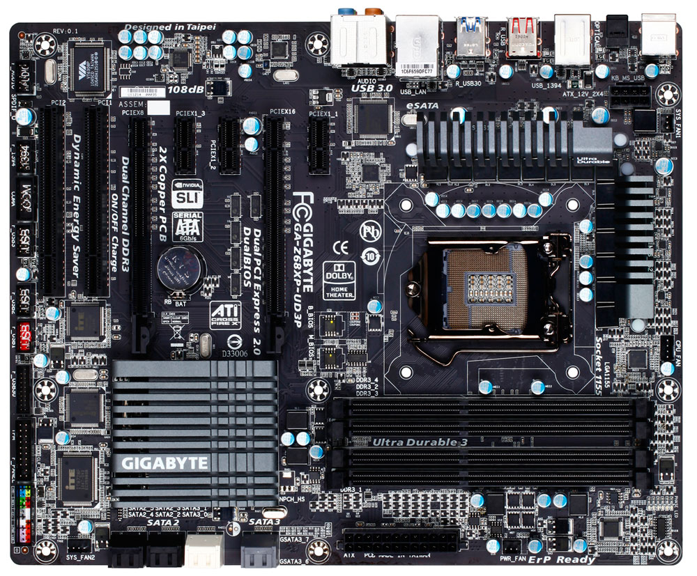 GIGABYTE Z68XP-UD3P Intel Z68 LGA 1155 (Socket H2) ATX