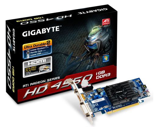 GIGABYTE R455OGI graphics card AMD Radeon HD4550 1 GB GDDR3