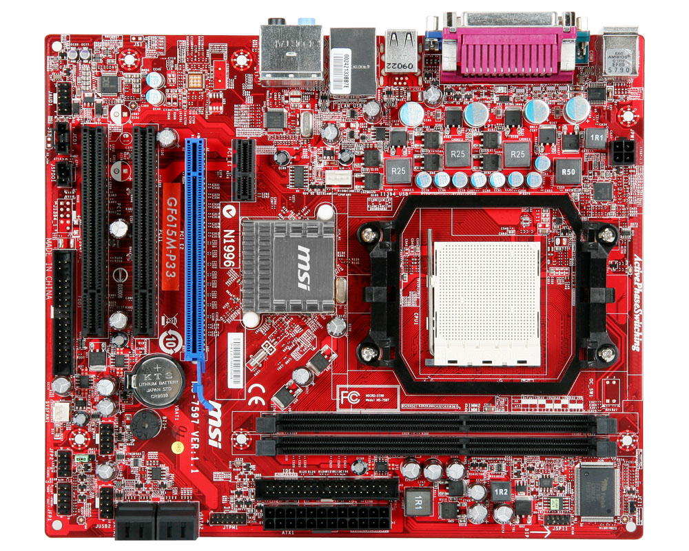 MSI GF615M-P33 NVIDIA nForce 430 Socket AM3 micro ATX