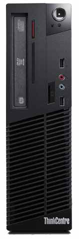 Lenovo ThinkCentre M70e Intel® Core™2 Duo E6600 2 GB DDR3-SDRAM 500 GB Intel® GMA X4500 Windows 7 Professional SFF PC Black