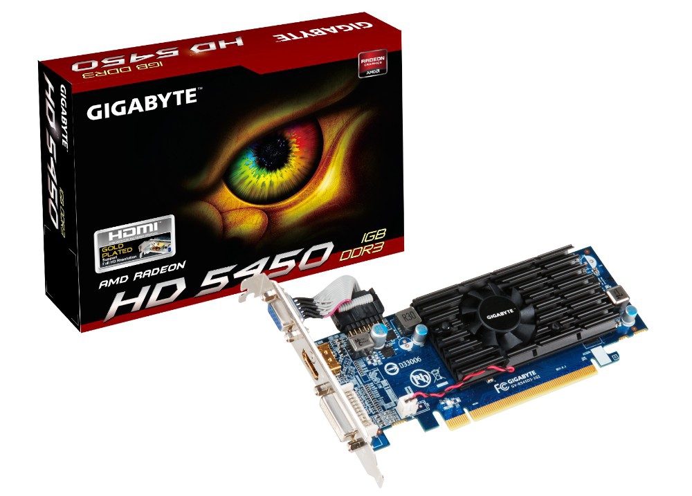 GIGABYTE GV-R545D3-1GI graphics card AMD Radeon HD5450 1 GB GDDR3