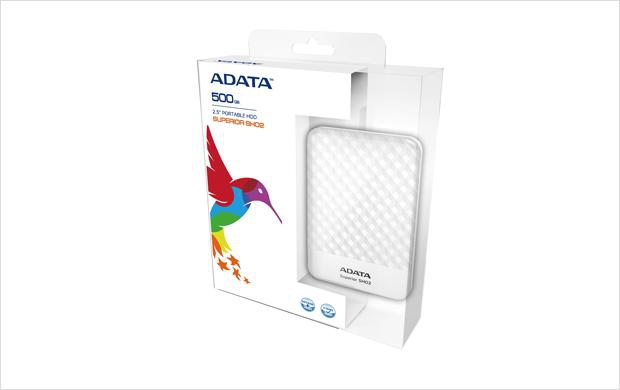 ADATA 1TB SH02 external hard drive 2.5" USB 2.0 White