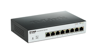 D-Link DGS-1100-08P commutateur réseau Géré L2 Gigabit Ethernet (10/100/1000) Connexion Ethernet, supportant l&amp;quot;alimentation via ce port (PoE) Noir