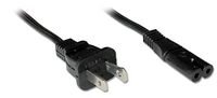 4002888304245 - Strom Anschlusskabel [1x USA-Stecker - 1x Kleingeräte-Buchse C7] 200 m Schwarz - Lindy