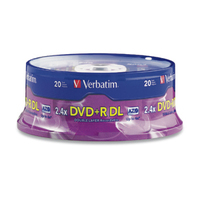 Verbatim DVD+R DL 8.5GB 2.4X Branded 20pk Spindle 20 pieza(s)