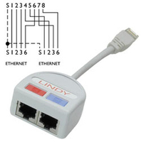 Lindy UTP Port Doubler Netzwerkkabel Grau - 34002